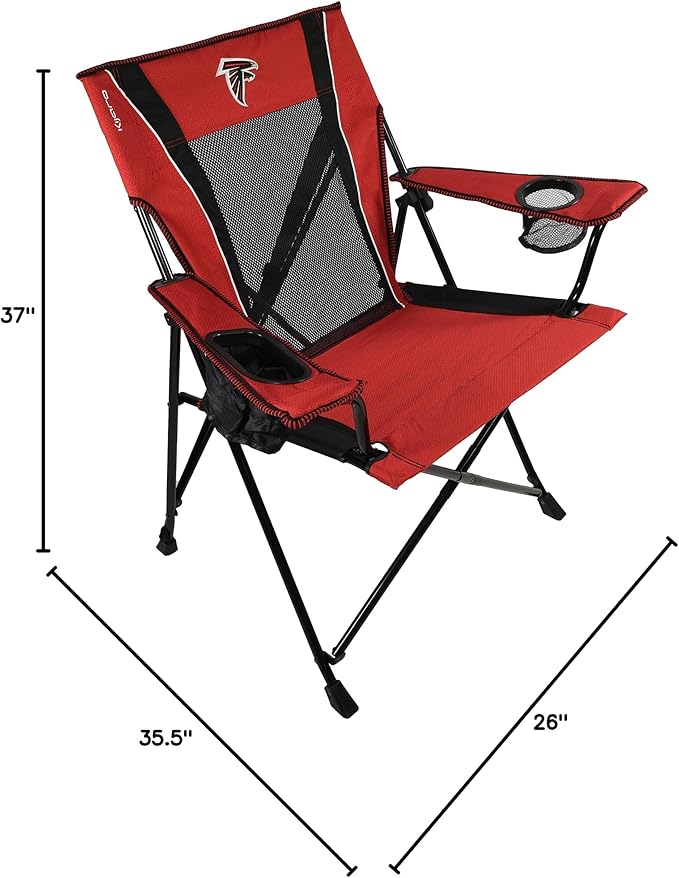 Kijaro Sports Fan Folding Chair 26 L x 35.5 W x 37 H Atlanta Falcons
