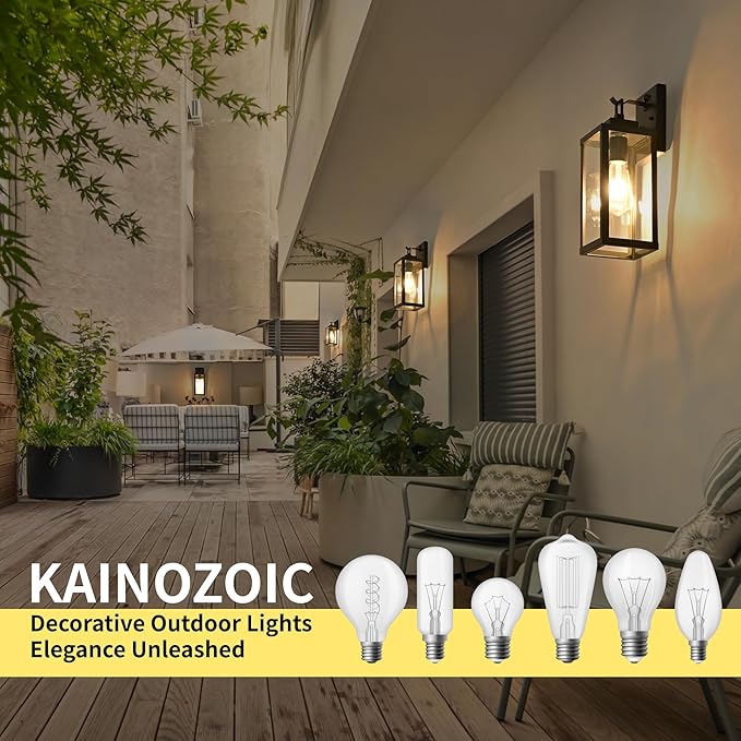 Outdoor Wall Light Fixtures Anti-Rust Porch Lights Outdoor Waterproof Exterior Lighting Fixtures Wall Lantern for Patio Front Door Garage