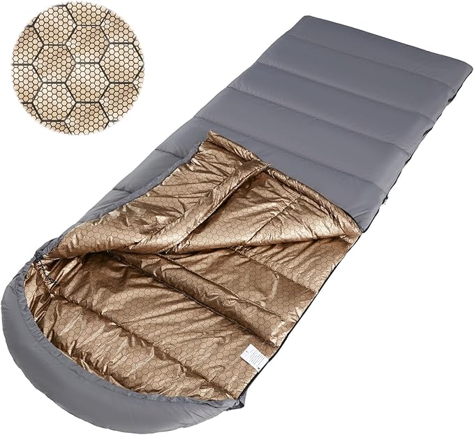 WILDROOTS Warm Sleeping Bags for Adults Backpacking Lightweight Cold Weather Sleeping Bag for Warm Camping Hiking Outdoor Travel Hunting with Compression Bags