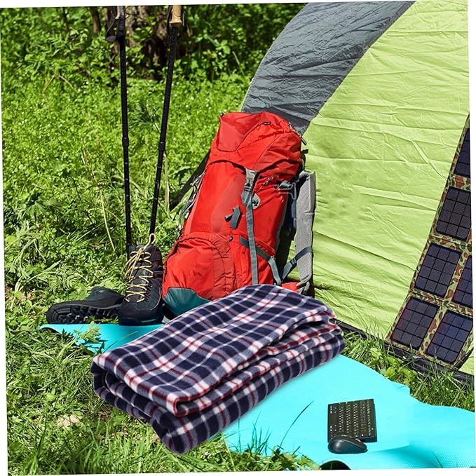 Kisangel Lightweight Adult Camping Liner Fleece Sleeping Sack for Outdoor Indoor Use Warm Portable Sleep Pad for Hiking Picnics Concerts and to Carry and Design