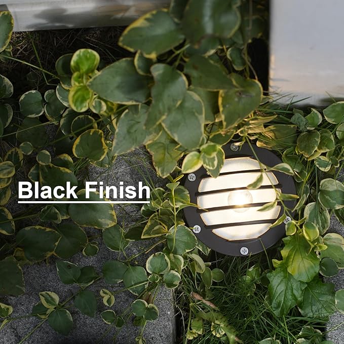 GOODSMANN Landscape Lights 1PK Low Voltage Well Lights 4 Watt 200 Lumen LED Landscape Lighting 2800K Warm White Metal In-Ground Light with Cable Connectors