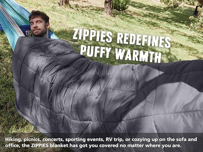 3M Thinsulate Insulation Puffy Camping Blanket for Cold Weather Queen Size Warm Camping Quilt with Zipper Waterproof Outdoor Sleeping Bag for Hammock Cozy &amp Versatile Gift for Men and Women