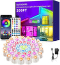 200FT Permanent Outdoor RGB LightsWaterproof Smart LED Eaves Lightspermanent outdoor light with App/Remote ControlMusic synchronisationfor HouseHalloweenRoofGardenChristmas Decorations