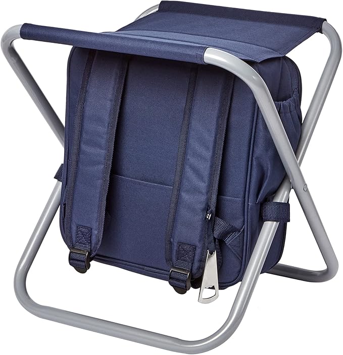 Let's Make Memories Personalized Backpack Cooler Travel Chair - for Dad Grandpa 16”Lx15”Wx22”H