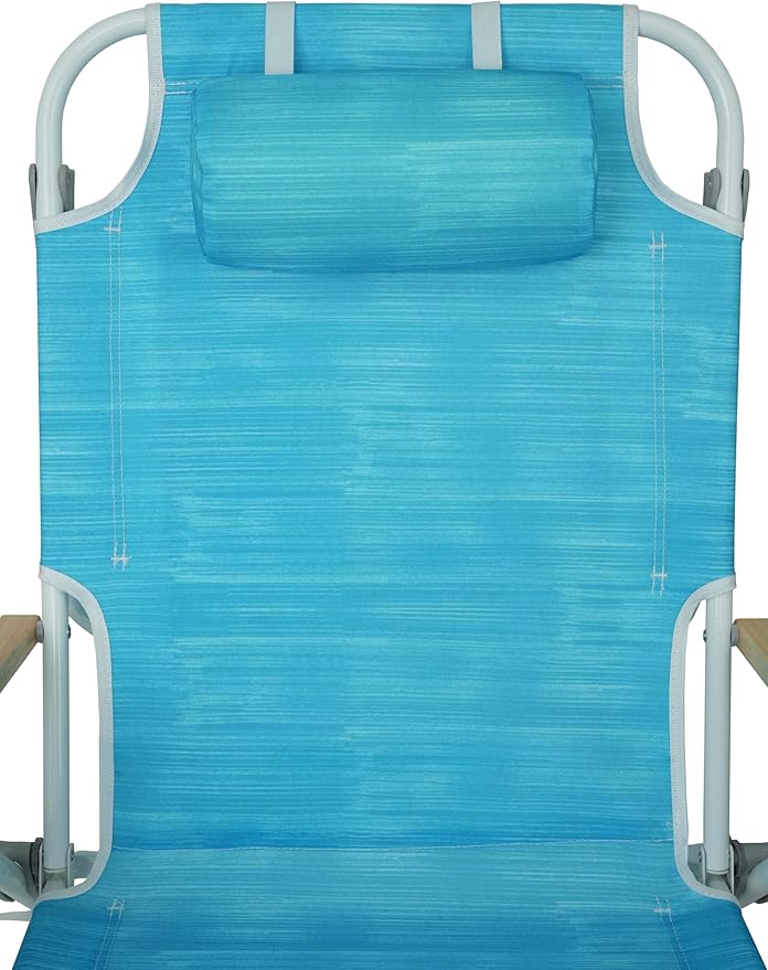 1PCS Backpack Beach Chairs for Adults Beach Towel Backpack Beach Chairs for Adults 5 Position Chair with Pouch Folding Lightweight Positions Back Pack 13 inch high