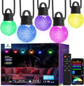 APPECK Outdoor String Lights 100ft RGBW Color Changing Patio Lights with 50 Dimmable LED Bulbs 111 Scene Modes IP65 Waterproof Lighting for Outside Party Backyard Pool Compatible with Alexa