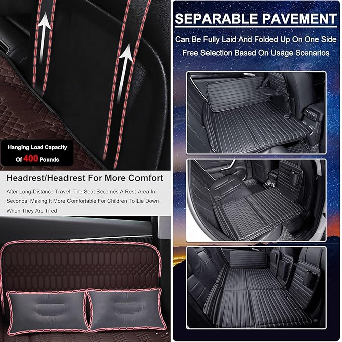 Non-Inflatable Foldable Car Mattress Camping &amp Travel Bed for SUV Truck Universal Backseat Mattress