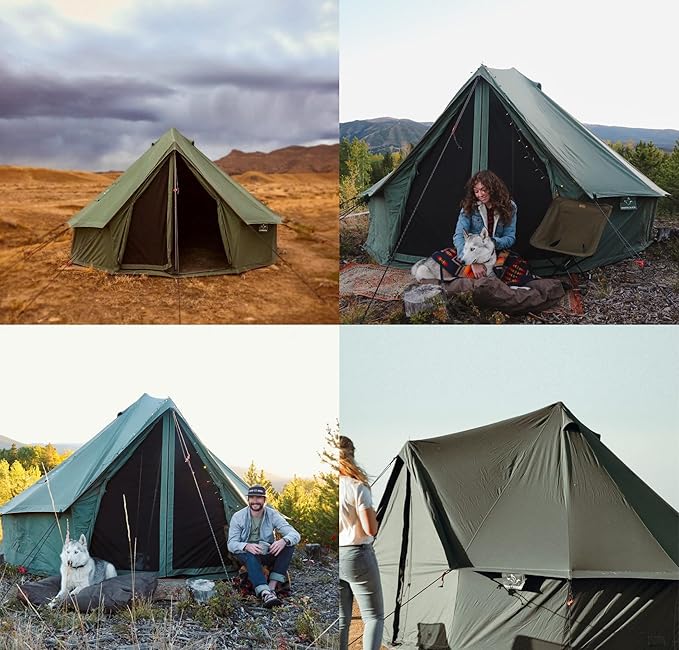 WHITEDUCK Regatta Canvas Bell Tent - w/StoveJack Waterproof 4 Season Luxury Camping and Glamping Yurt Tent Outdoor