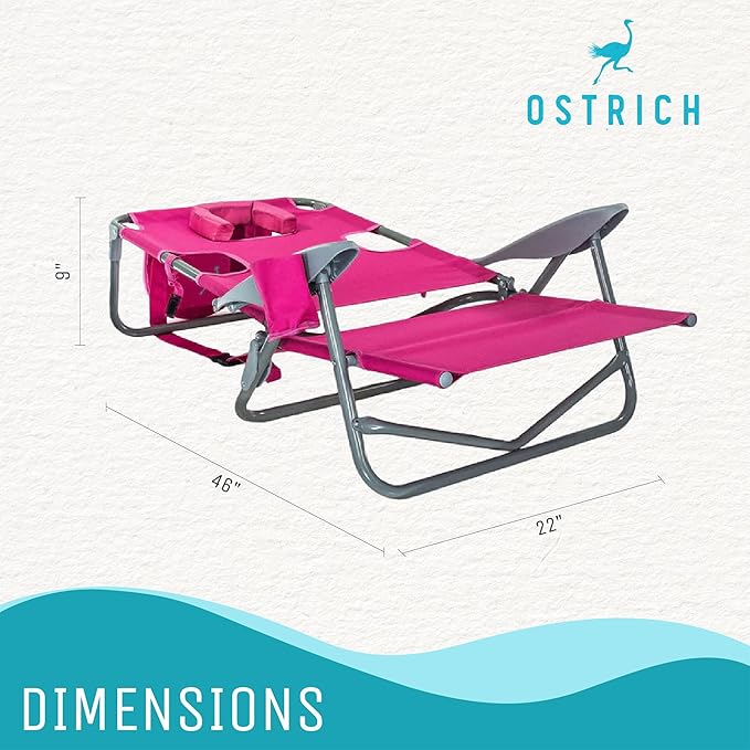 Ostrich On Your Back Chair For Lounge Adjustable Alloy Steel Pink