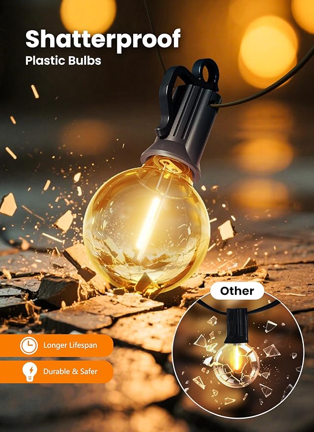 Permanent Outdoor Lights 50FT LED Lights DIY Scene Mode IP68 Waterproof Christmas Lights for Daily and Accent Lighting Outdoor Decor