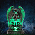 HUYIENO Solar Halloween Decoration Graveyard Monster Design Tombstone Solar Garden Lights Resin Material for Halloween Party Decorations Outdoor Lawn Walkway Decor