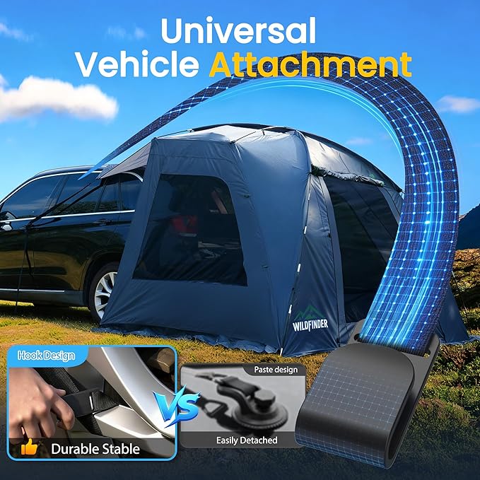 SUV Tent Rectangle Car Tent for Family Waterproof &amp Windproof for Car Camping Large Camping Tents with Storage Bag SUV Van Jeep