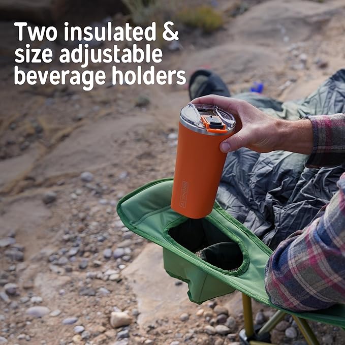 Kelty Low Loveseat Oversized 2-Person Heavy Duty Folding Camp Chair Double Seat for Soccer Games Tailgating Beach Days (Low Height/Deep Lake)