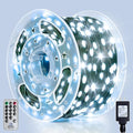 Outdoor Christmas Lights 800LEDs 262FT Christmas Tree String Lights IP67 Waterproof 8 Modes Cold White Holiday Lights with Remote for House Yard Xmas Decorations