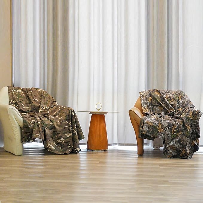 LOOGU Camo Blanket Waterproof Insulation Poncho Liner for Outdoor Camping Hiking Hunting Survival Backpacking Picnicking