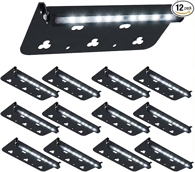 7inch Retaining Wall Lights 3W LED Hardscape Paver Lighting5000K Daylight White Waterproof Outdoor Step Lights12V AC/DC Low Voltage Landscape Lighting-12Packs
