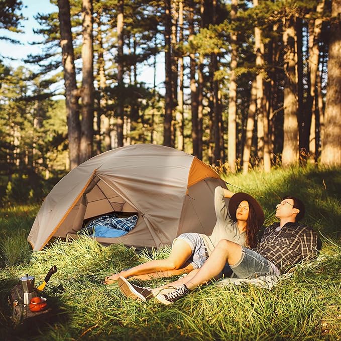 Bessport Camping Tent for 2-3 Person Lightweight Backpacking Tent Waterproof Windproof Two Doors Easy Setup Double Layer Outdoor Tents for 3 to 4 Seasons Suitable for OutdoorHikingCamping