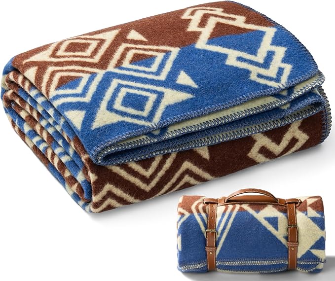 100% Wool Blanket 62 x 86 Warm Thick Washable Military Wool Blanket Great for Camping Outdoors Sporting Events Survival Kits Rock