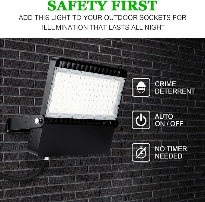 ledmo LED Flood Light Outdoor 240 Watt Floodlights with Dusk to Dawn Photocell High Output 36000 Lumen Commercial Grade Lighting Fixture for Large StadiumsYard 5000K Daylight IP65 Waterproof
