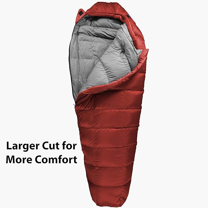 Outdoor Vitals Summit Sleeping Bag 800+ Fill Power Starting Under 2lbs Ultralight Backpacking Mummy Down Sleeping Bag for Lightweight Hiking &amp Camping