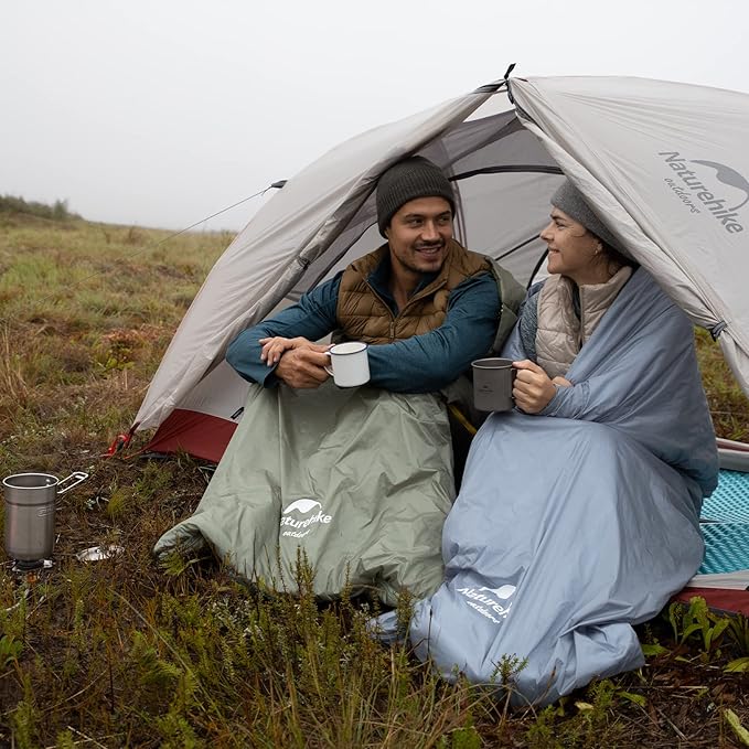 Naturehike Lightweight Compact Sleeping Bag 59℉/32℉ Envelope Ultralight Backpacking Sleeping Bag Portable Waterproof with Compression Sack for Cold&ampWarm Camping Traveling Hiking