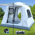 Quick Inflatable Camping Tent 3-4 Person Glamping Outdoor Air Blow Up Tents Easy Set upRainfly &amp Waterproof Inflatable House Tent for Adults