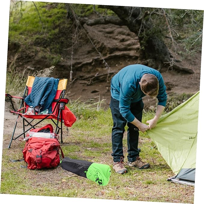 Alipis Lightweight Envelope for Adults Portable Warm Fleece for Backpacking Camping Hiking Outdoor Travel Accessories in Green