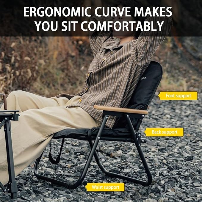 Beach Folding Chairs Lounge Chairs Outdoor Camping Travel Beach Picnic Fishing Lunch Break-Matte Large