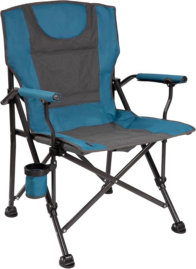 BACKYARD EXPRESSIONS PATIO · HOME · GARDEN  Metal Blue/Grey Backyard Expressions Luxury Heated Portable Chair Camping Sports and The Beach