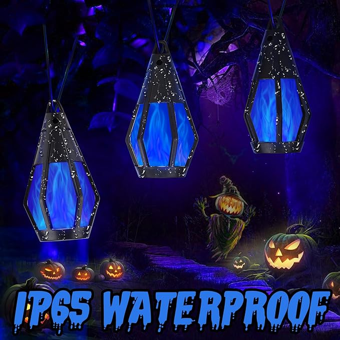 Solar String Lights for Outside 21Ft Solar Patio Lights with 10 Flickering Flame Light Bulbs Waterproof Blue Solar Powered Outdoor Lights for Garden Yard Patio Gazebo Bistro Cafe Porch Party Decor