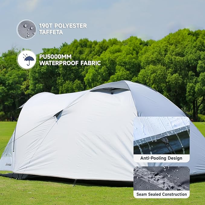 EchoSmile Camping Tent for 2-3 Person Waterproof Dome Tent with Vestibule Ultralight Easy Setup for Outdoor Camping 3 Season