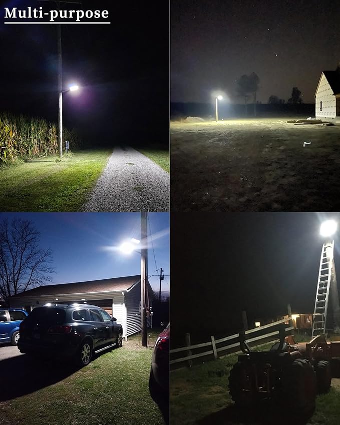 Ofuray Solar Street Lights OutdoorSolar Security Flood Lights Parking Lot Lights Commercial Dusk to Dawn 6500k Waterproof Led with Remote Control Motion for StreetCourtBarn (Of-2600W 268000Lm)