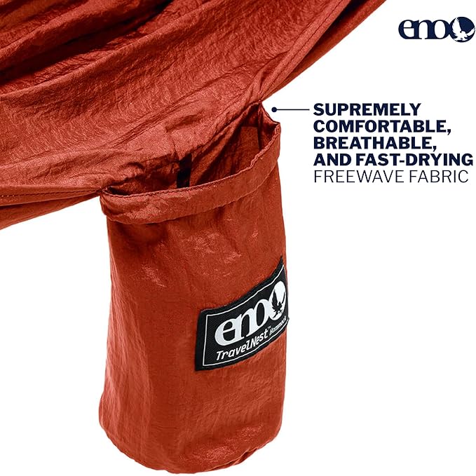 ENO TravelNest Hammock &amp Straps Combo - Portable Hiking and Camping Hammock with Straps Included - Travel Hammock for Camping Hiking Backpacking a Festival or The Beach + Straps Combo - Canyon
