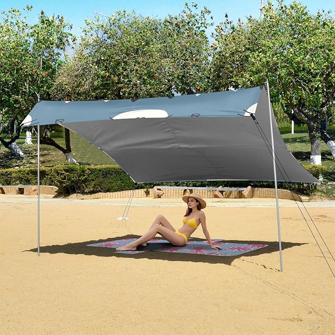 Black Pink Black Blue Cat Faces Camping Sun Shelter Beach Tent Portable Beach Sun Shade Outdoor Canopy for Camping Trips Fishing Picnic