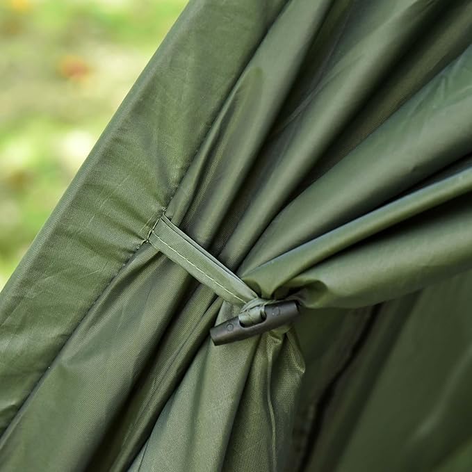2 Person Camping Cot with Tent &amp Air Mattress 4-in-1 Portable Foldable Elevated Bed for Adults Outdoor Hiking Backpacking Includes Pump &amp Bedspread 76 x 57 Dark Green (76x57)