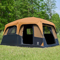 EVER ADVANCED 10 Person Camping Blackout Design Tent Multi Room Tent for Family Large Tents with Rainfly and Carry Bag 2 Doors Water-Resistant 14ft x 10ft x 84in