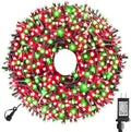 XTF2015 Christmas String Lights 105ft 300 LED Christmas Lights 8 Modes Memory Function &amp Timer- UL Certified - Outdoor Indoor Christma s Fairy Lights for Tree Garden Party Wedding(Red + Green)