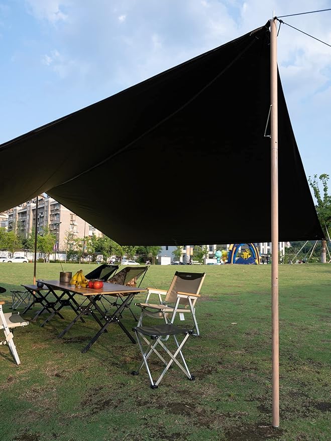iClimb Waterproof Sun Shield Tarp UPF 50+ for Tent Hammock Camping Backyard Party (Tarp 14'4 × 9'6)