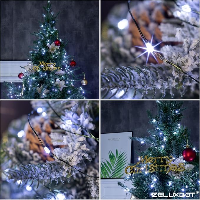Fairy Lights Plug in660FT 2000LEDs Waterproof Led String Lights8 Modes Remote Twinkle Light for Outdoor Indoor Christmas Wedding Birthday Garden Party DecorationsGreen WireCool White