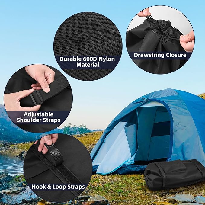 Xxerciz Storage Bag for Coleman Sundome Camping Tent Foldable Travel Tent Carry Bag Relpacement Bag with Adjustable Shoulder Strap and Pouch for Camping Hiking Fishing 35 inches