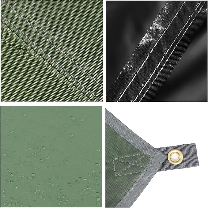 Wind Tour Portable Multifunctional Tent Footprint Traveling Awning Backpacking Tarp Rain Fly Waterproof Shelter Outdoor Camping Sun Shelter for Hiking Beach (Green-177236 in)