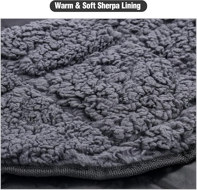 REDCAMP Waterproof Stadium Blanket with Sherpa Lining Cold Weather Car Blanket Windproof for Outdoor Camping Machine Washable (50x 59)