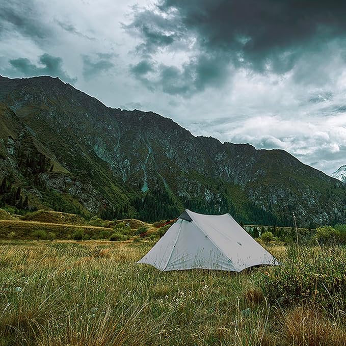 3FULGEAR Lanshan 2 Tent 2 Person Ultralight Camping Tent 3/4 Season Professional 15D Silnylon Rodless Tent for Camping Climbing Hiking