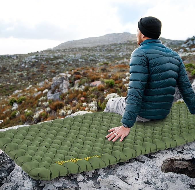 Naturehike Insulated Inflatable Sleeping Pad 27oz 4.6R Ultralight Backpacking Sleeping Pad XL NKTR™ AIR Lightweight Sleeping Mat for Camping Hiking