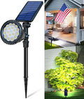 Solar Spot Lights Outdoor Bright Solar Landscape Spotlights Waterproof 18LED 2-in-1 Solar Powered Flag Light Adjustable Auto On/Off Uplights for Flag Pole Yard Garden Decor Patio 1Pack (Cool White)