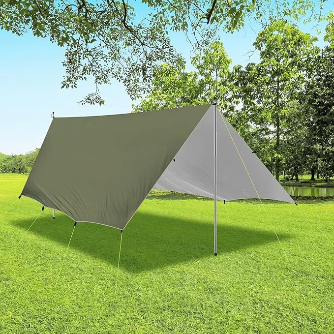 SANLIKE Car Awning Camping Tailgate Tent Car Tent Tarp with Adjustable Tent Poles Tailgate Awning Waterproof Portable Tarp Multifunctional Sun Shelter for SUV Jeep Truck Outdoor Canopy