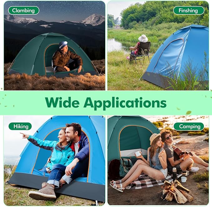 Woanger 6 Pack Bulk 2 Person Camping Tents for Homeless Lightweight Outdoor Tent with Rain Fly and Carrying Bag Waterproof Windproof Setup Pop Up for Homeless Camping Backpacking