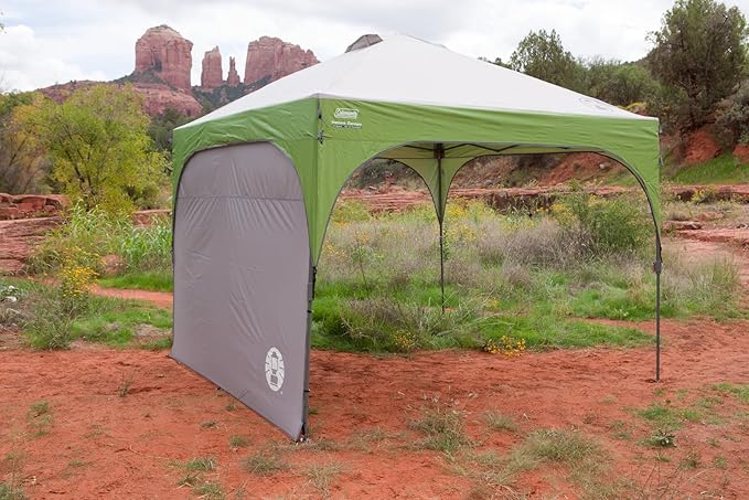 Coleman Sidewall Accessory for 10x10ft Pop-Up Canopy Sun Shelters Removable Shelter Wall to Block Sun Wind &amp Rain UPF 50+ Sun Protection