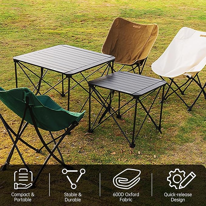 Portable Camping Chair for Adults Foldable Outdoor Chairs 300LBS Support with Side Pocket Ultralight Camp Seats for Camping Beach Sports Events Backyard