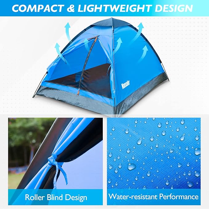2 Person Camping Dome TentWaterproof Lightweight Portable Tents for Outdoor Camping Hiking Travel
